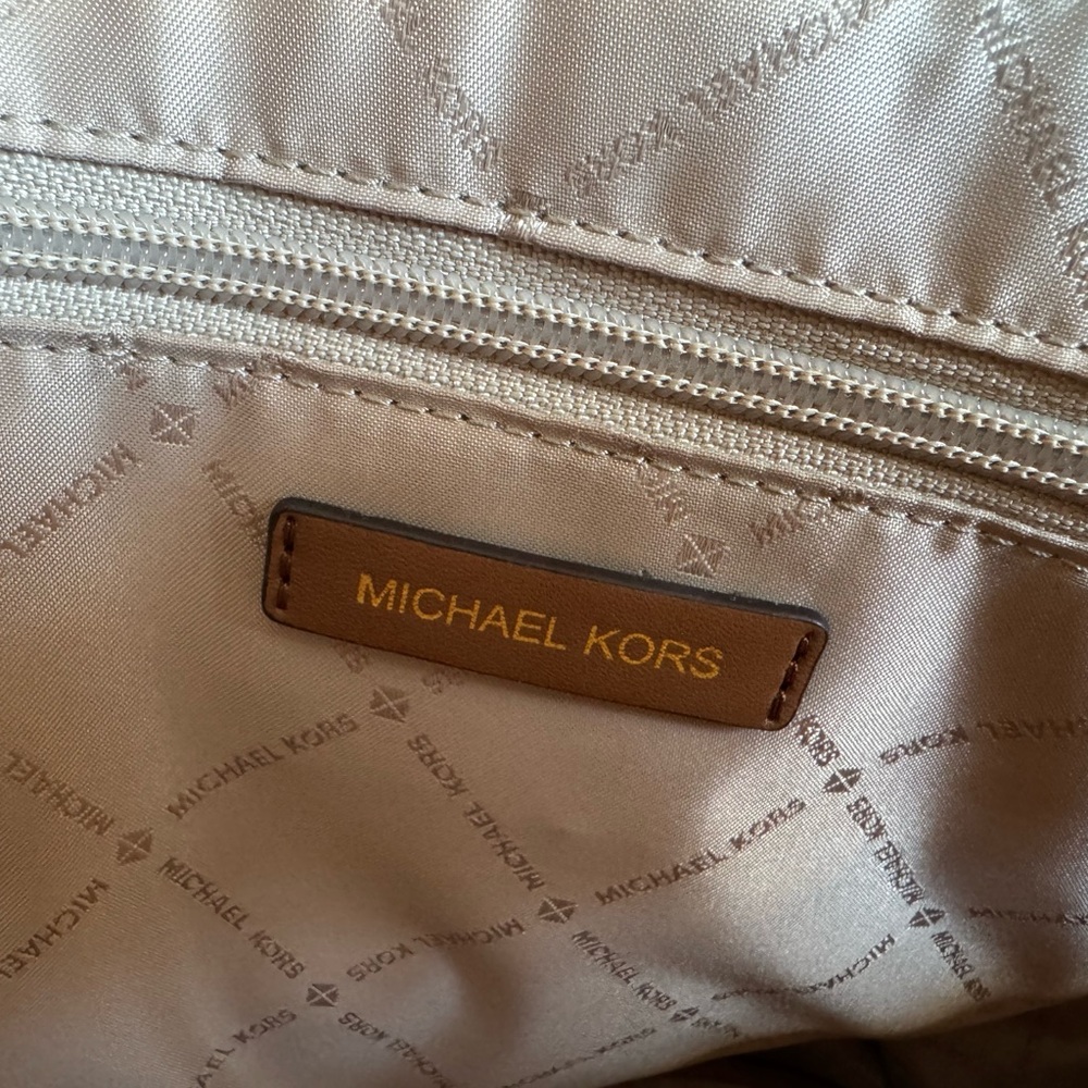 Michael Kors Tan and Brown Patchwork Satchel - Picture 3 of 3